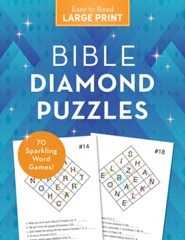 Paperback Bible Diamond Puzzles Large Print: 70 Sparkling Word Games! Book