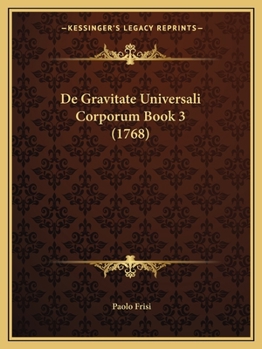 Paperback De Gravitate Universali Corporum Book 3 (1768) [Latin] Book
