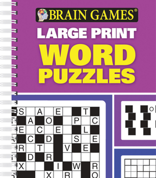 Spiral-bound Brain Games - Large Print - Word Puzzles Book