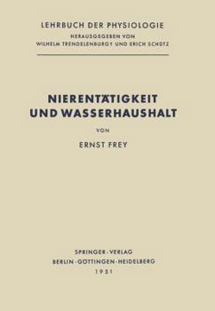 Paperback Nierentätigkeit Und Wasserhaushalt [German] Book