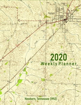 2020 Weekly Planner: Newbern, Tennessee (1952): Vintage Topo Map Cover