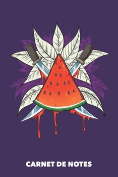 Carnet de Notes: Tranche de melon A5 blanc - 120 pages pour les gens à la mode (violet) (French Edition)