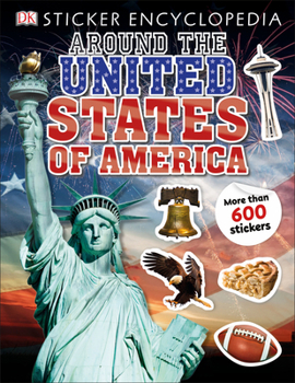 Paperback Sticker Encyclopedia Around the United States of America Book