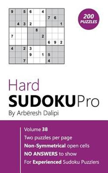 Paperback Hard Sudoku Pro: Book for Experienced Puzzlers (200 puzzles) Vol. 38 Book