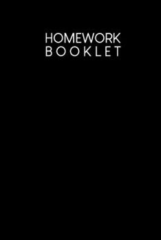 Paperback Homework Booklet: Booklet for children + pupils + students - Design: Black Book
