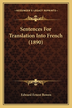 Paperback Sentences For Translation Into French (1890) Book