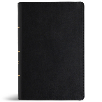 Leather Bound CSB Large Print Personal Size Reference Bible, Digital Study Edition, Easy-To-Read Optimal Type, Black Genuine Leather, Indexed Book