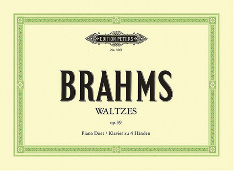 Paperback Waltzes Op. 39 for Piano Duet Book