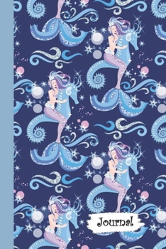 Journal: Fantasy Mermaid & Seahorse Diary with Blank Lined Notebook Paper
