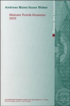 Paperback Mainzer Poetik-Dozentur 2003 [German] Book