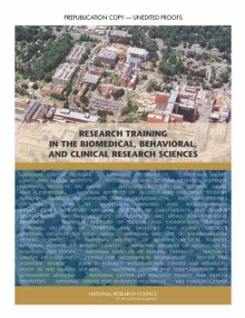 Paperback Research Training in the Biomedical, Behavioral, and Clinical Research Sciences Book
