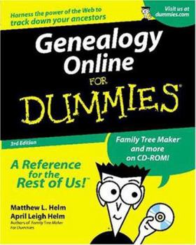 Paperback Genealogy Online for Dummies (R) [With CDROM] [With CDROM] Book
