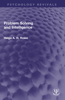 Paperback Problem Solving and Intelligence Book