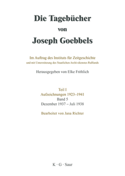 Hardcover Dezember 1937 - Juli 1938 [German] Book