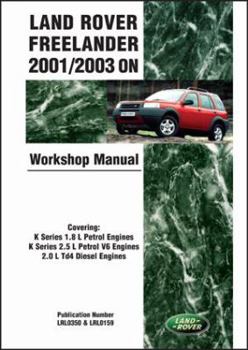 Paperback Land Rover Freelander 2001/2003 on Workshop Manual Service Procedures Book