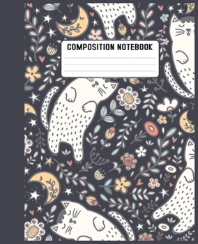 Paperback Composition Notebook: This funny cats'notebook, would make the perfect Book