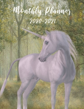 Monthly Planner 2020-2021: Calendar to write on, with unicorn on cover
