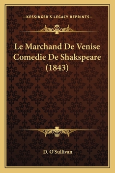 Le Marchand De Venise Comedie De Shakspeare (1843)