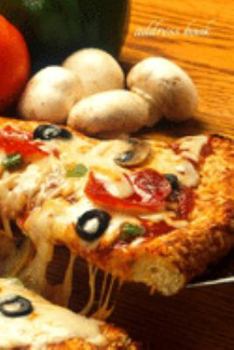 Address Book: Phone book, Addresses, 6x9 Journal, Notebook, Birthdays, Anniversaries, Emails, Business Contacts, Emergencies, Pizza Lover