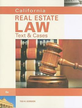 Paperback California Real Estate Law: Text and Cases Book