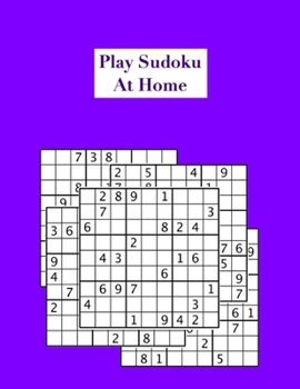 Paperback Play Sudoku At Home: Book of 200 Easy Puzzles with Answers, 8.5in x 11in, large print, Paperback. Book