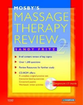 Paperback Mosby's Massage Therapy Review [With CDROM] Book