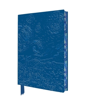Paperback Vincent Van Gogh: The Starry Night 2025 Artisan Art Vegan Leather Diary Planner - Page to View with Notes Book
