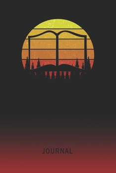 Journal: Blank Book Reading Personal Writing Diary | Old School Retro Vintage Sunset 80s Cover | Daily Journalism Diaries for Journalists & Writers | ... Set Goals & Write about your Life & Interests