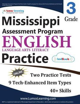Paperback Mississippi Assessment Program Test Prep: Grade 3 English Language Arts Literacy (Ela) Practice Workbook and Full-Length Online Assessments: Map Study Book