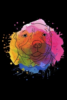 Composition Notebook: Funny Artistic Pitbull Owners Lined Notebook Journal Diary 6x9