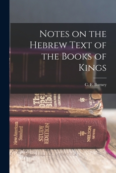 Paperback Notes on the Hebrew Text of the Books of Kings Book