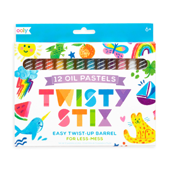 Office Product Twisty Stix Oil Pastels - Set of 12 Book