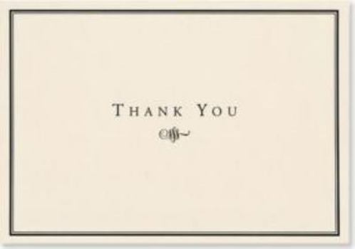 Black and Cream Thank You Cards