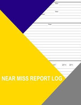 Paperback Near Miss Report Log Book