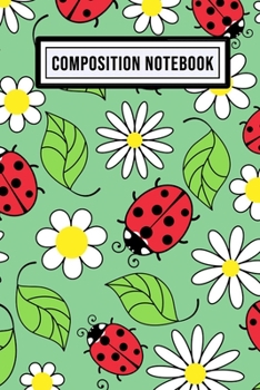 Ladybird Wide Ruled Composition Notebook: Ladybird Blank College Ruled Composition Notebook | 110 Pages | Pocket Size 6x9