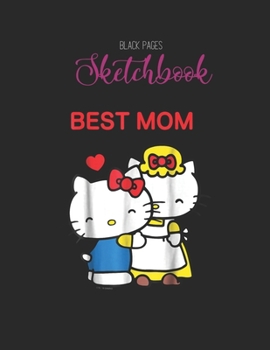 Black Paper SketchBook: Disney Sleeping Beauty Witch Mistress Of Evil Designed BLACK PAPER Sketch Book for Drawing Sketching and Writing With Black ... Workout Marble Size Kawaii Kitty 8.5inx11in