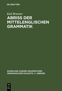 Hardcover Abriß der mittelenglischen Grammatik [German] Book