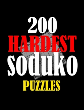 Paperback Hardest Soduko Puzzles: 200 Puzzles for Adults, Large Print [Large Print] Book