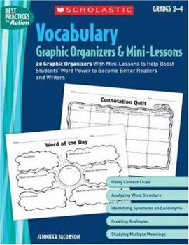 Paperback Vocabulary Graphic Organizers & Mini-Lessons: 20 Graphic Organizers with Mini-Lessons to Help Boost Students' Word Power to Become Better Readers and Book