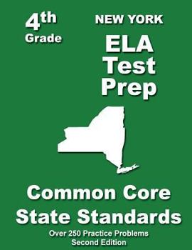 Paperback New York 4th Grade ELA Test Prep: Common Core Learning Standards Book