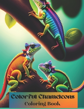 Paperback Colorful Chameleons Coloring Book: For Adults Book