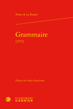 Hardcover Grammaire (1572) [French] Book