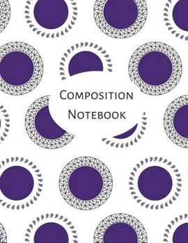 Paperback Composition Notebook: Purple Polka Dots, 8.5"x11", Wide Rulled Book