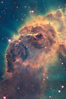 Paperback Galaxy Journal: Blank Linked Notebook - Great gift for Space Lovers - 6x9, 120 pages - Blue and Orange Nebula Cover Book