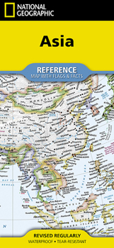 Misc. National Geographic Asia Map (Folded with Flags and Facts) Book