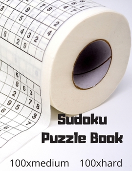 Paperback Sudoku Puzzle Book: 200 PUZZLES WITH SOLUTION, One Puzzle per page, Large Print, Matte. Book
