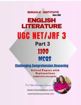 Paperback English Literature UGC NET JRF 3: 1100 MCQs Challenging.Comprehension.Reasoning Book