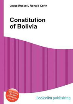 Paperback Constitution of Bolivia Book