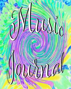 Paperback Music Journal: Music Composition Notebook Featuring Turquoise Blue and Purple Abstract Swirl Original Digital Oil Painting Cover Artw Book