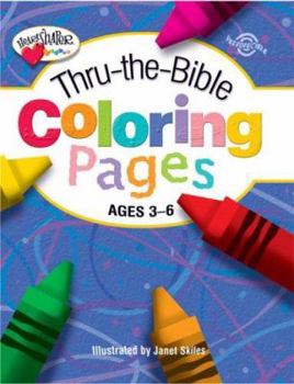 Paperback Thru-the-Bible Coloring Pages: Ages 3-6 (Heartshaper) Book